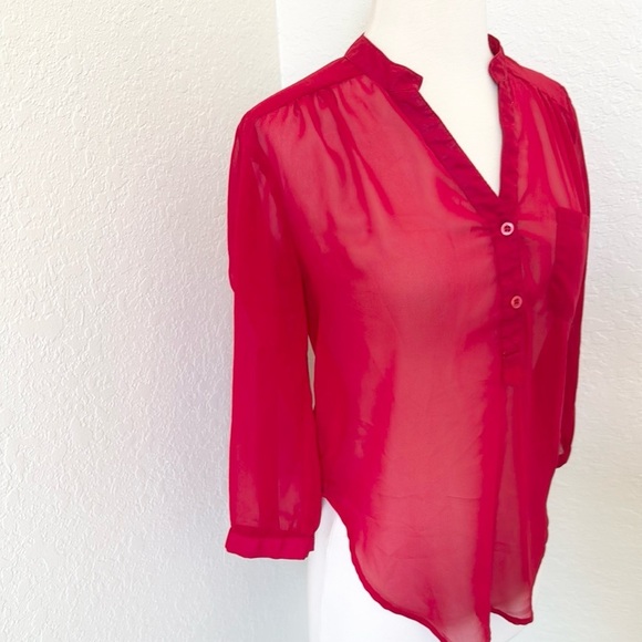 Wet Seal Sheer Blouse - Picture 2 of 6